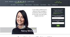 Desktop Screenshot of lernerspersonalinjury.ca